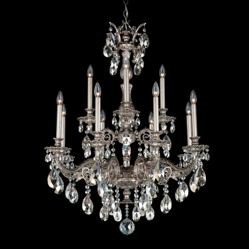 Milano 12 Light 120V Chandelier in Heirloom Gold with Clear Crystals from Swarovski (168|5683-22S)