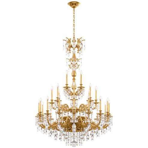 Milano 28 Light 120V Chandelier in Heirloom Gold with Clear Crystals from Swarovski (168|5688-22S)
