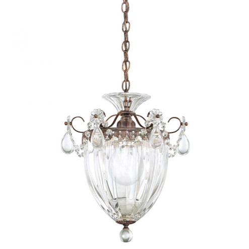 Bagatelle 1 Light 120V Mini Pendant in Heirloom Bronze with Clear Crystals from Swarovski (168|1241-76S)