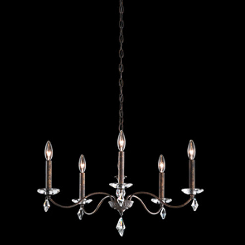 Modique 5 Light 120V Chandelier in Antique Silver with Clear Heritage Handcut Crystal (168|MD1005N-48H)