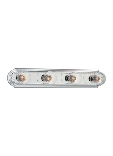 De-Lovely traditional 4-light indoor dimmable bath vanity wall sconce in chrome silver finish (38|4701-05)