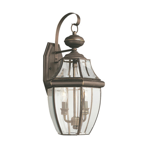 Lancaster traditional 2-light outdoor exterior wall lantern sconce in antique bronze finish with cle (38|8039-71)