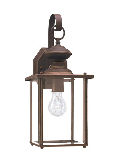 Jamestowne transitional 1-light large outdoor exterior wall lantern in antique bronze finish with cl (38|8458-71)