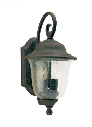 Trafalgar traditional 2-light medium outdoor exterior wall lantern sconce in oxidized bronze finish (38|8459-46)