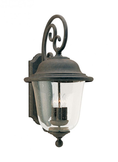 Trafalgar traditional 3-light outdoor exterior wall lantern sconce in oxidized bronze finish with cl (38|8461-46)