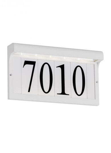 Address Light transitional 1-light outdoor exterior LED outdoor wall mount address light in white fi (38|96091S-15)
