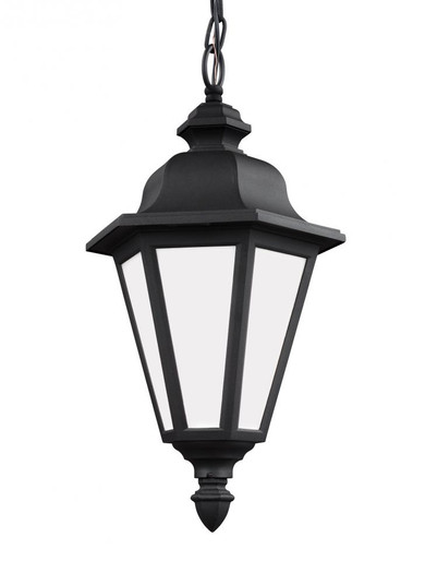 Brentwood traditional 1-light outdoor exterior ceiling hanging pendant in black finish with smooth w (38|69025-12)