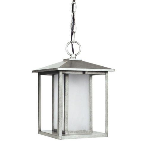 Hunnington contemporary 1-light outdoor exterior pendant in weathered pewter grey finish with undefi (38|69029-57)