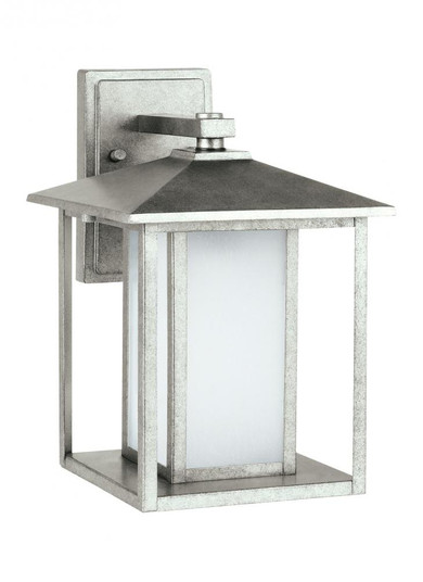 Hunnington contemporary 1-light outdoor exterior medium wall lantern in weathered pewter grey finish (38|89031-57)