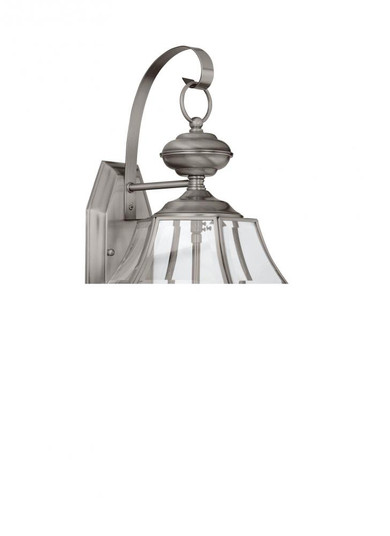 Lancaster traditional 2-light LED outdoor exterior wall lantern sconce in antique brushed nickel sil (38|8039EN-965)