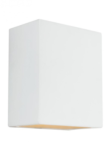 Paintable Ceramic Sconces transitional 1-light outdoor exterior Dark Sky compliant square wall lante (38|8304801-714)