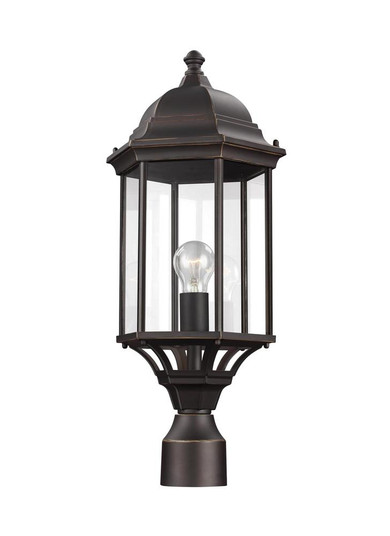 Sevier traditional 1-light outdoor exterior large post lantern in antique bronze finish with clear g (38|8238701-71)