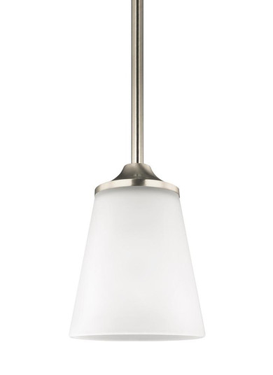 Hanford traditional 1-light LED indoor dimmable ceiling hanging single pendant light in brushed nick (38|6124501EN3-962)