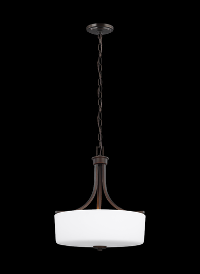 Canfield modern 3-light indoor dimmable ceiling pendant hanging chandelier pendant light in bronze f (38|6528803-710)