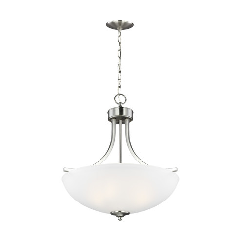 Geary transitional 3-light indoor dimmable ceiling pendant hanging chandelier pendant light in brush (38|6616503-962)