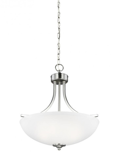 Geary transitional 3-light indoor dimmable ceiling pendant hanging chandelier pendant light in brush (38|6616503-962)