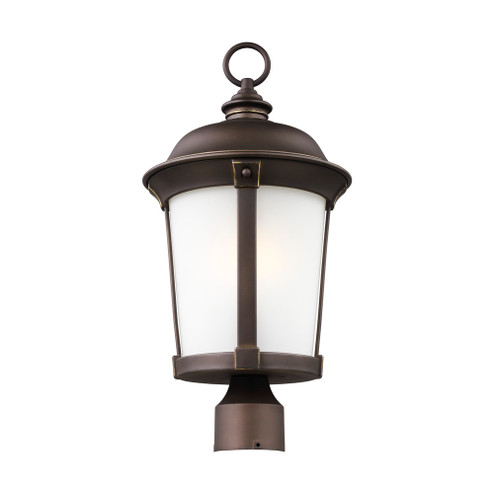 Calder traditional 1-light outdoor exterior post lantern in antique bronze finish with satin etched (38|8250701-71)