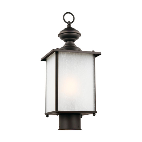 Jamestowne transitional 1-light LED outdoor exterior post lantern in antique bronze finish with fros (38|82570EN3-71)