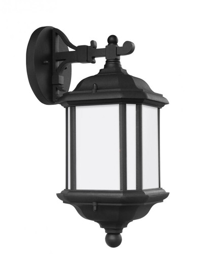 Kent traditional 1-light LED outdoor exterior medium wall lantern sconce in black finish with satin (38|84530EN3-12)