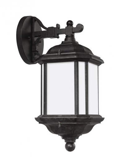 Kent traditional 1-light LED outdoor exterior medium wall lantern sconce in oxford bronze finish wit (38|84530EN3-746)