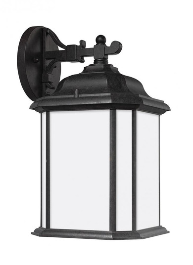 Kent traditional 1-light LED outdoor exterior large wall lantern sconce in oxford bronze finish with (38|84531EN3-746)