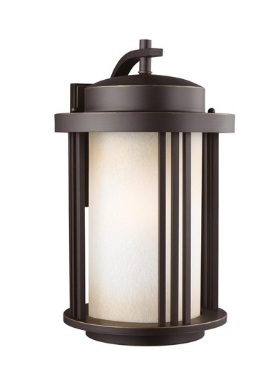 Crowell contemporary 1-light LED outdoor exterior large wall lantern sconce in antique bronze finish (38|8847901EN3-71)