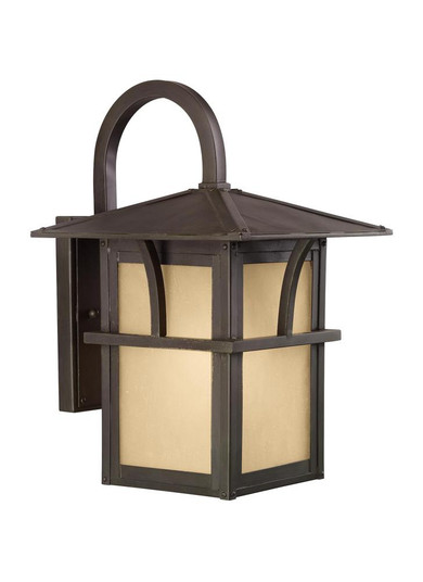 Medford Lakes transitional 1-light LED outdoor exterior medium wall lantern sconce in statuary bronz (38|88881EN3-51)