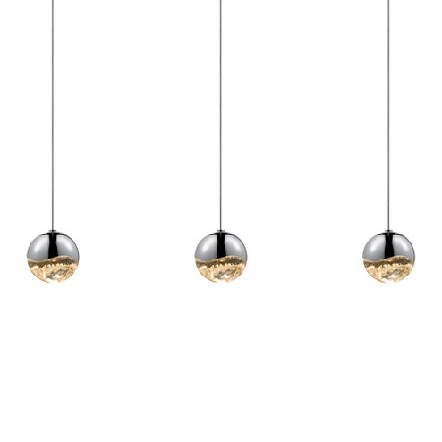 3-Light Rectangle Medium LED Pendant (107|2920.01-MED)