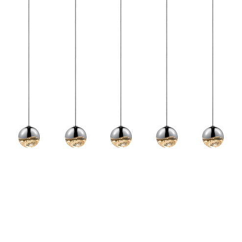 5-Light Rectangle Small LED Pendant (107|2921.01-SML)