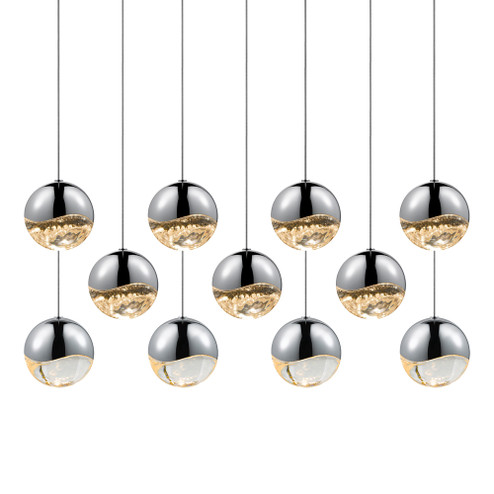 11-Light Rectangle Large LED Pendant (107|2922.01-LRG)