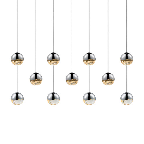 11-Light Rectangle Small LED Pendant (107|2922.01-SML)