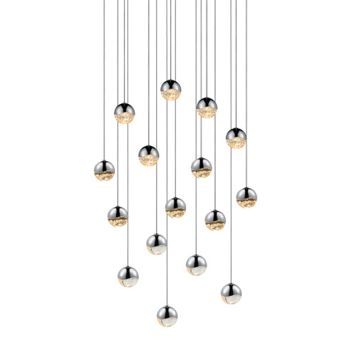 16-Light Square Small LED Pendant (107|2923.01-SML)