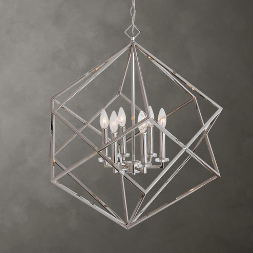 Uttermost Euclid 6 Light Nickel Cube Pendant (85|22122)