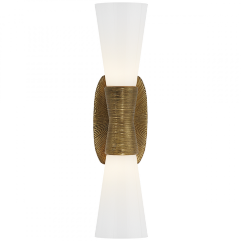 Utopia Small Double Bath Sconce (279|KW 2047G-WG)