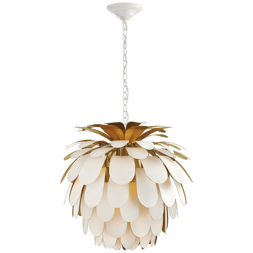 Cynara Medium Chandelier (279|CHC 5165WHT/G)