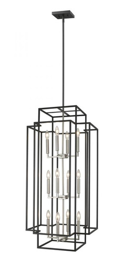 12 Light Chandelier (276|454-42BK-BN)