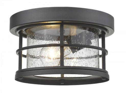 1 Light Outdoor Flush Mount (276|555F-BK)