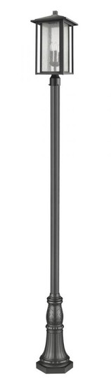 3 Light Outdoor Post Mounted Fixture (276|554PHXLR-518P-BK)