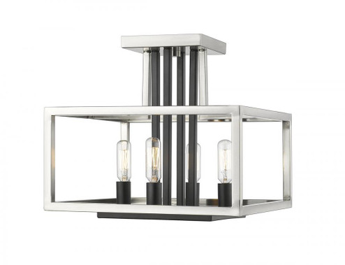 4 Light Semi Flush Mount (276|456SF-BN-BK)