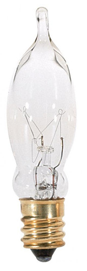7.5 Watt CA5 Incandescent; Clear; 1500 Average rated hours; 40 Lumens; Candelabra base; 120 Volt (27|S3241)