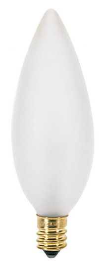 15 Watt BA9 1/2 Incandescent; Frost; 1500 Average rated hours; 114 Lumens; Candelabra base; 120 Volt (27|S3291)