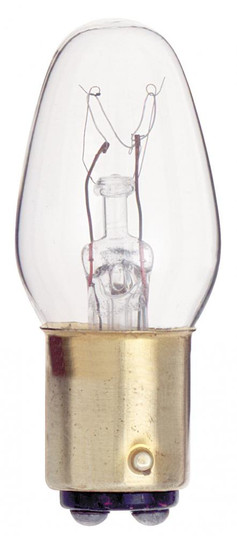 10 Watt C7 Incandescent; Clear; 2500 Average rated hours; 60 Lumens; DC Bay base; 130 Volt (27|S3904)