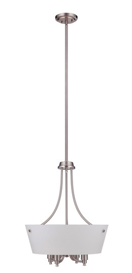 Tyler 4 Light Foyer in Brushed Polished Nickel (White Glass) (20|50234-BNK-WG)