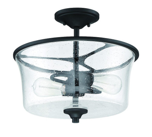 Gwyneth 2 Light Convertible Semi Flush in Flat Black (20|50452-FB)