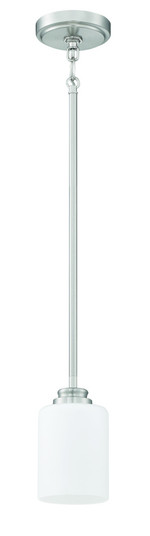 Bolden 1 Light Mini Pendant in Brushed Polished Nickel (White Glass) (20|50591-BNK-WG)