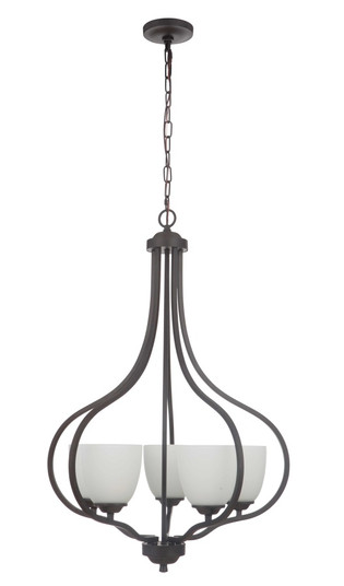 Serene 5 Light Foyer in Espresso (White Glass) (20|49935-ESP-WG)