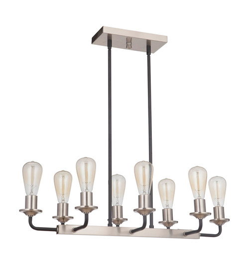 Randolph 8 Light Island in Flat Black/Brushed Polished Nickel (20|50378-FBBNK)