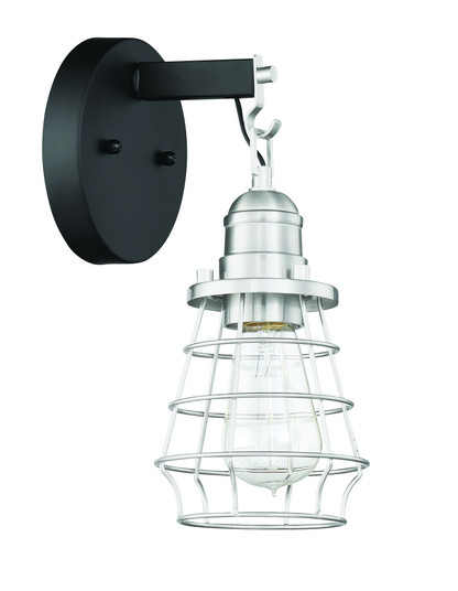 Thatcher 1 Light Wall Sconce in Flat Black/Brushed Polished Nickel (20|50601-FBBNK)