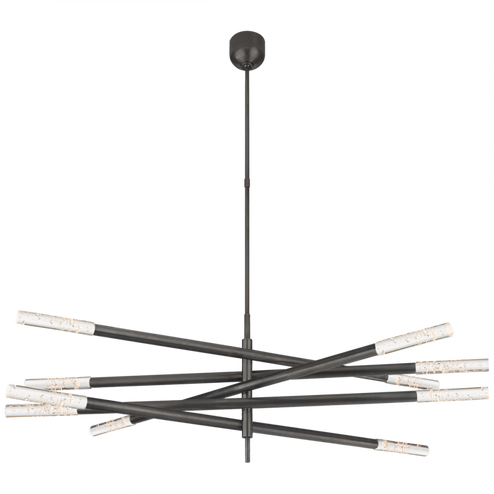 Rousseau Grande Ten Light Articulating Chandelier (279|KW 5587BZ-SG)