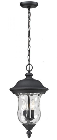 3 Light Outdoor Chain Mount Ceiling Fixture (276|533CHB-BK)